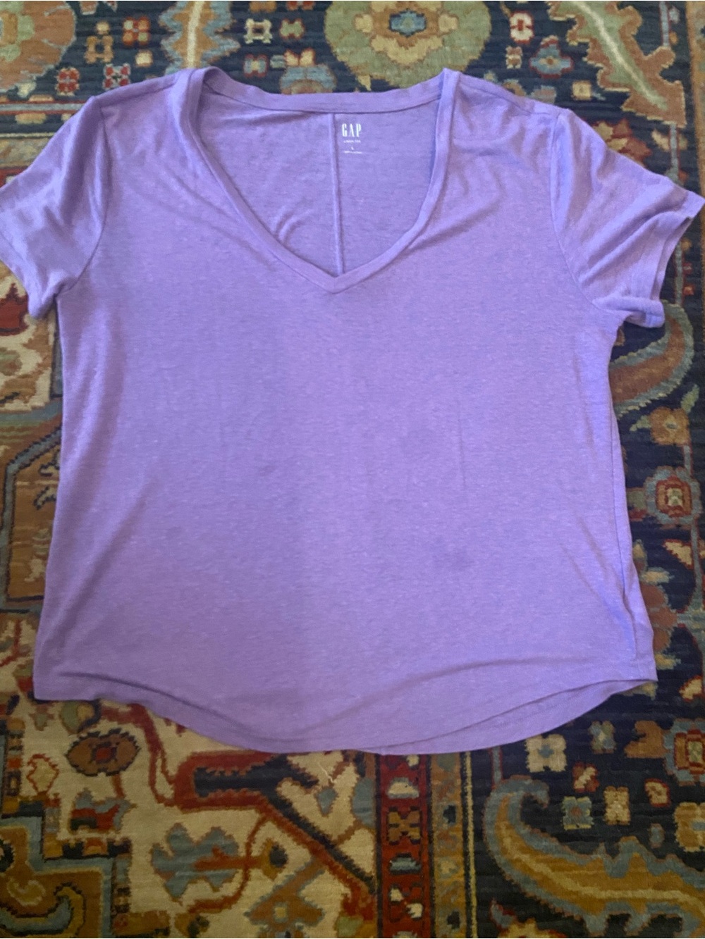 GAP Lavender Short-Sleeve V-Neck Tee